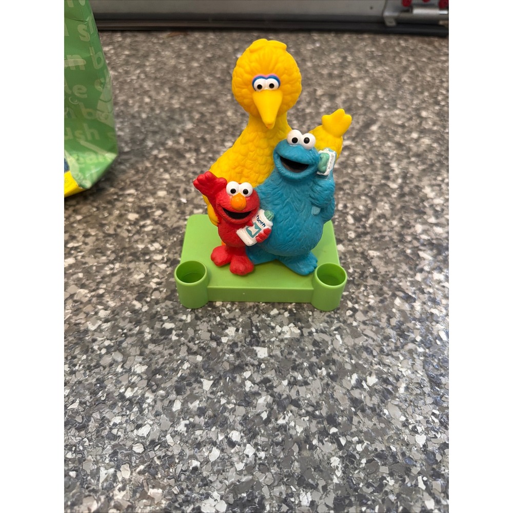 Sesame Street Toothbrush Holder Big Bird Cookie Monster Elmo Kids Bathroom Decor